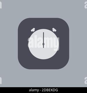Vector modern stopwatch icon on gray background. Stock Vector