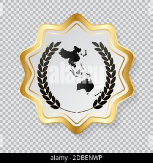 Modern Regional Comprehensive Economic Partnership (RCEP) map. Vector Illustration Stock Vector