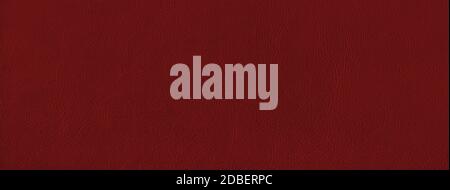 Dark red leather texture background. Natural material banner. Stock Photo