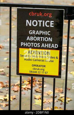 London, UK. 17th Nov, 2020. (Warning graphic images) An anti abortion protest by the Centre for bio-ethical reform, UK, opposite Downing Street, London UK Credit: Ian Davidson/Alamy Live News Stock Photo