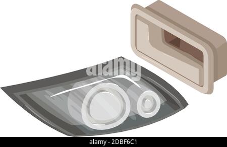 Detail auto icon. Isometric illustration of detail auto vector icon for web Stock Vector