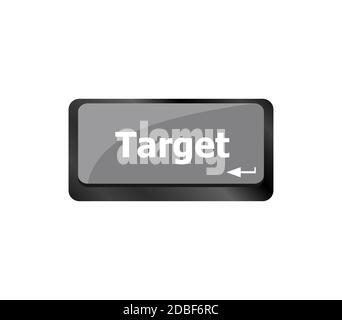 target button on computer keyboard. business concept Stock Photo