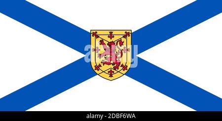 flag of Canadian state Nova Scotia Stock Vector