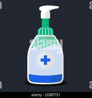 Spray bottle with hand sanitizer Vector illustration Stock Vector