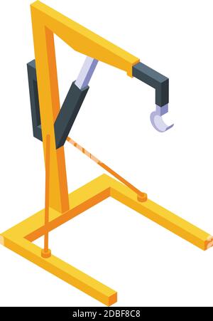 Car lift hook icon. Isometric of car lift hook vector icon for web design isolated on white background Stock Vector