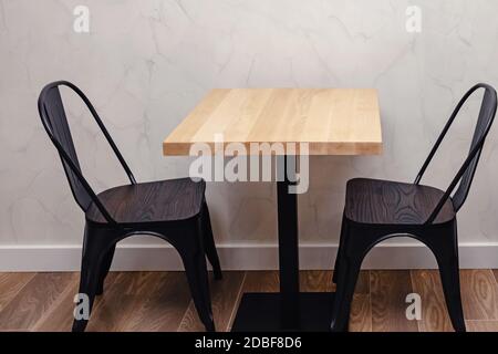 Details of an interior of a small cafe. Stock Photo