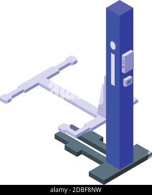 Jack car lift icon. Isometric of jack car lift vector icon for web design isolated on white background Stock Vector