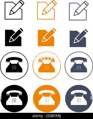 Set of flat icons vector for web design and mobile. EPS 10 Stock Vector