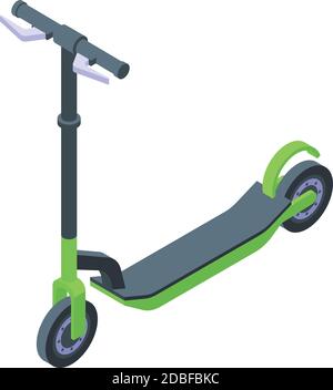 Electric scooter icon. Isometric of electric scooter vector icon for web design isolated on white background Stock Vector
