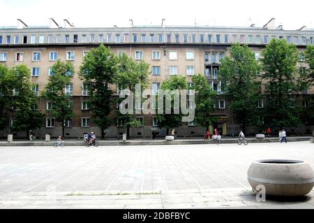 Apartment block in Nowa Huta, Krakow, Poland Stock Photo