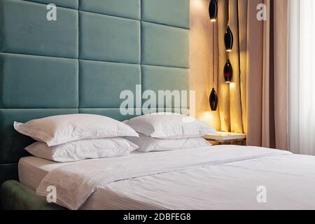 Modern design stylish bedroom or hotel room Stock Photo