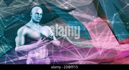 Machine Learning AI Artificial Intelligence Abstract Concept Stock Photo