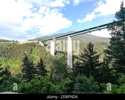 Europa Bridge near Innsbruck. Highest bridge in Europe Stock Photo