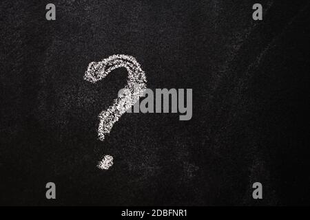 Question mark on a blackboard Stock Photo