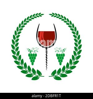 Retro Wood Corkscrew Icon for Opening Wine Bottle Isolated on White ...