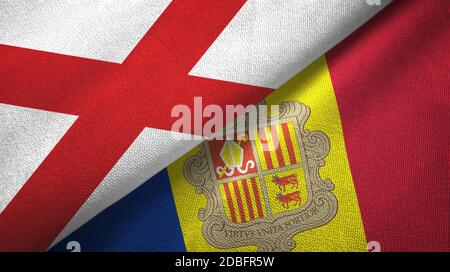 Northern Ireland Saint Patrick's Saltire and Andorra two flags Stock Photo