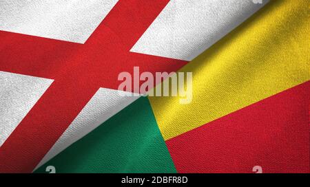 Northern Ireland Saint Patrick's Saltire and Benin two flags Stock Photo