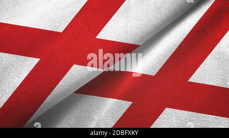 Northern Ireland Saint Patrick's Saltire two flags Stock Photo