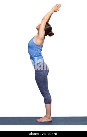 Women Silhouette. Yoga Mountain Pose. Tadasana. Stock Vector - Illustration  of human, lady: 82845456