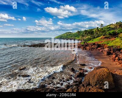Anjuna Beach famous tourist destination, Goa, India Stock Photo