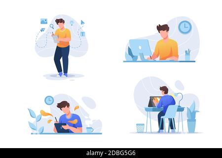 Pack of designers illustration Vector illustration Stock Vector
