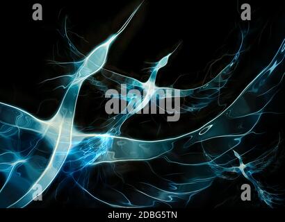 Flying phoenix bird as symbol of rebirth and new beginning. Stock Photo