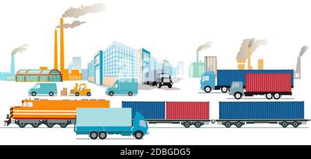 Transport industry, factories and freight, transportation Stock Photo