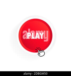 Play button icon. Vector on isolated white background. EPS 10 Stock Vector