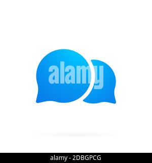 Chat message bubbles icon. SMS mail icon in flat. Vector illustration Stock Vector
