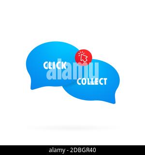 Click and collect vector sign. Vector illustration Stock Vector