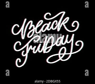Black Friday Calligraphic Designs Retro Style Elements Vintage Ornaments Sale, Clearance Vector lettering Stock Vector