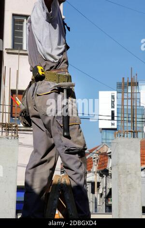 construction worker on building Stock Photo