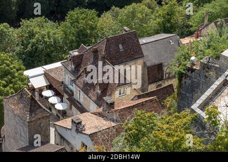 Steep steps Big stairs at Pilgrimage site Rocamadour, Departement Lot, Midi  Pyrenees, South West France France, Europe Stock Photo - Alamy