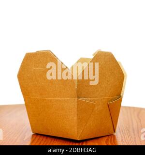 Open box made from corrugated fibre board Stock Photo