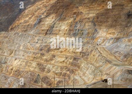 Excavation open pit mine Kennecott, copper, gold and silver mine operation outside Salt Lake City, USA Stock Photo