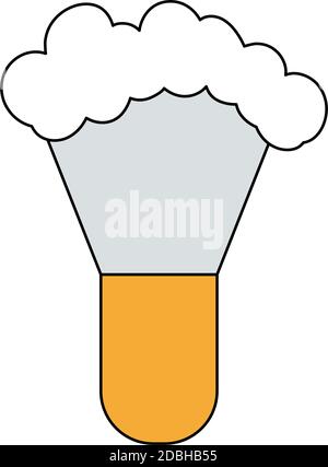 Shaving Brush Icon. Editable Outline With Color Fill Design. Vector Illustration. Stock Vector
