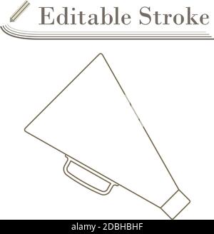 Director Megaphone Icon. Editable Stroke Simple Design. Vector Illustration. Stock Vector