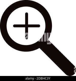 search magnifying glass silhouette style icon vector illustration design Stock Vector