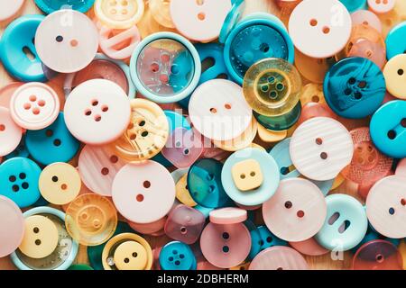 Background from buttons of different colors Stock Photo