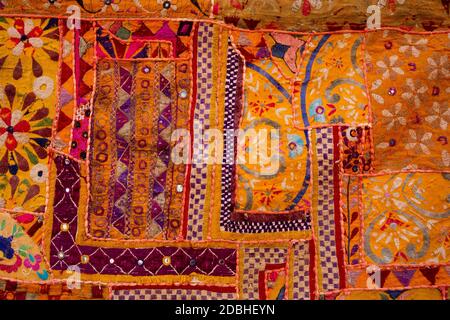Indian patchwork carpet in Rajasthan, india Asia Stock Photo - Alamy