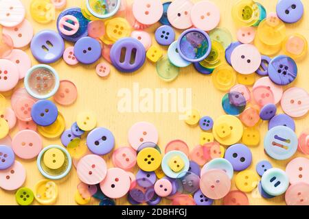 Background from buttons of different colors Stock Photo