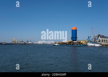 Maasvlakte 2, Rotterdam. Aerial view of container terminal in the ...