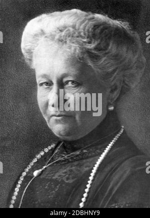 The portrait shows the former Empress Augusta Victoria at the age of 62 shortly before her death on April 11, 1921. Stock Photo