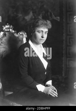 The portrait shows Hermine Reuss (Elder line), the second wife of Kaiser Wilhelm II, at the age of 44. Stock Photo