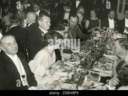 Andre Francois-Poncet with his wife Jacqueline Francois-Poncet Stock ...