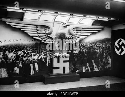 'View of the exhibition ''Weltfeind Nr.1 - der Bolschewismus'' (World Enemy No.1 - Bolshevism) during the Nazi Party Congress in Nuremberg in 1936. The event is organized by the NSDAP and the Anti-Comintern.' Stock Photo