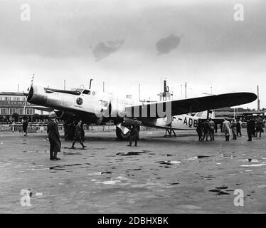 The three-engined aircraft model D.338 with 18 seats by the French ...