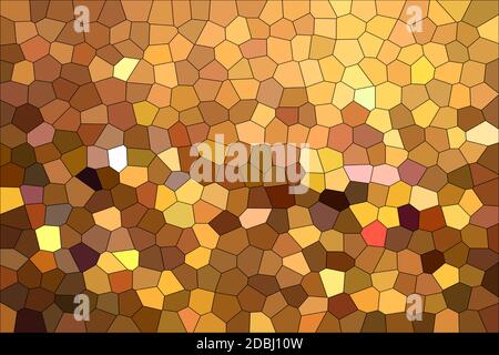 Abstract Brown Shades Modern Mosaic Tiles Material Texture Background Stock Photo