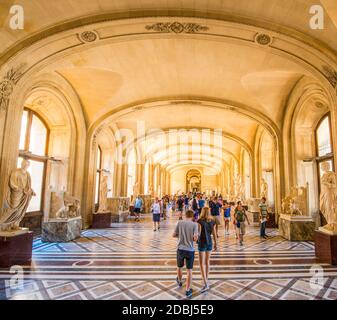Interior, The Louvre, Paris, France, Europe Stock Photo