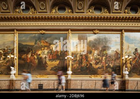 The Battles Gallery, Palace of Versailles, UNESCO World Heritage Site, Yvelines, Ile-de-France, France, Europe Stock Photo